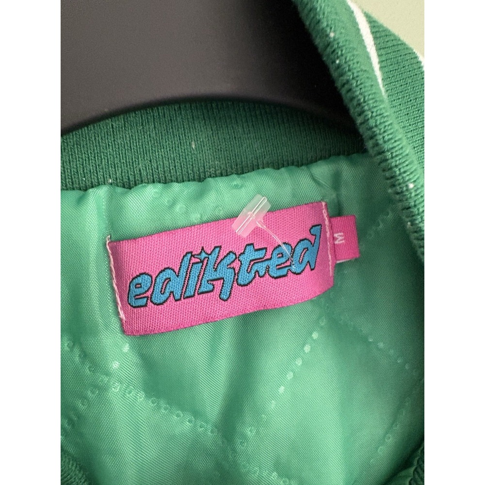 edited Boston Baseball Jacket Green with White Spell Out Women's size M - Picture 2 of 5